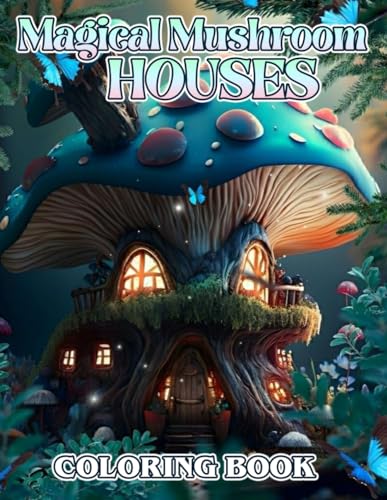 Magical Mushroom Houses Coloring Book: Serene Scenes of Fungal Wonders for Creative Minds von Independently published