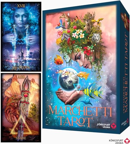 Marchetti Tarot - Folge deiner Intuition!: 78 Tarotkarten und 144-seitiges Buch, Stülpdeckelschachtel mit Spotlack Marchetti Tarot - Folge deiner Intuition!: 78 Tarotkarten und 144-seitiges Buch, Stülpdeckelschachtel mit Spotlack