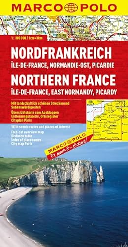 MARCO POLO Karte Nordfrankreich, Ile-de-France, Normandie-Ost, Picardie: Île-de-France, Normandie-Ost, Picardie (MARCO POLO Karten 1:300.000)