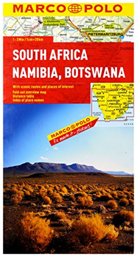 MARCO POLO Kontinentalkarte Südafrika, Namibia, Botswana 1:2 Mio.: Mit landschaftlich schönen Strecken und Sehenswürdigkeiten. Übersichtskarte zum ... (MARCO POLO Kontinental /Länderkarten)