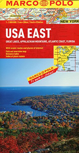 MARCO POLO Kontinentalkarte USA Ost, Große Seen, Appalachen, Atlantikküste, Florida 1:2 Mio. (MARCO POLO Kontinental-/Länderkarten)