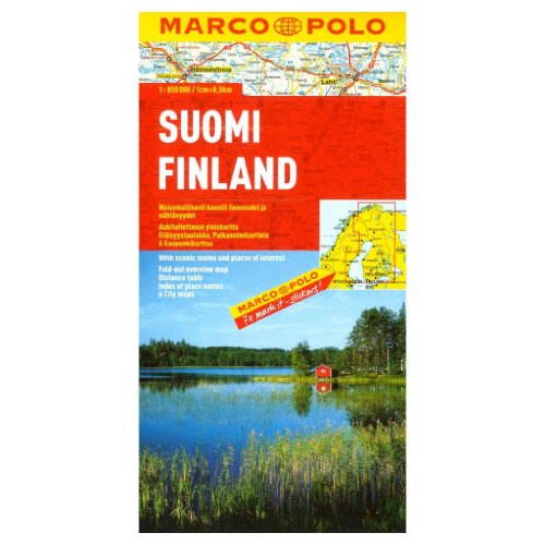 MARCO POLO Länderkarte Finnland 1:850.000: Mit landschaftlich schönen Strecken und Sehenswürdigkeiten. Übersichtskarte zum Ausklappen, Entfernungstabelle, Ortsregister, 6 Citypläne (Marco Polo Maps)