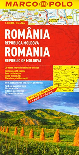 MARCO POLO Länderkarte Rumänien, Republik Moldau 1:800.000: Mit landschaftlich schönen Strecken und Sehenswürdigkeiten. Übersichtskarte zum ... Cityplan Bukarest (MARCO POLO Länderkarten)