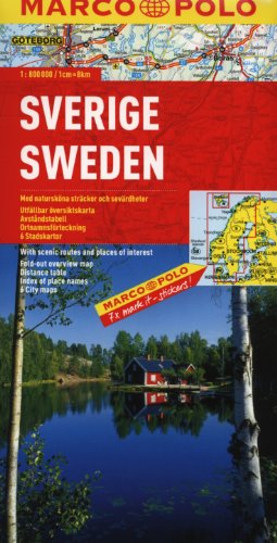 MARCO POLO Länderkarte Schweden 1:800.000: Mit landschaftlich schönen Strecken und Sehenswürdigkeiten. Übersichtskarte zum Ausklappen, ... 6 Citypläne (MARCO POLO Länderkarten)