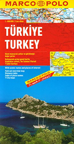 MARCO POLO Länderkarte Türkei 1:800.000: Mit landschaftlich schönen Strecken und Sehenswürdigkeiten. Übersichtskarte zum Ausklappen, ... 7 Citypläne (MARCO POLO Länderkarten)