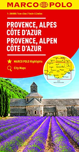 MARCO POLO Karte Frankreich Provence, Côte d'Azur, Rhône-Alpes 1:300 000: MARCO POLO Highlights (MARCO POLO Karten 1:300.000)