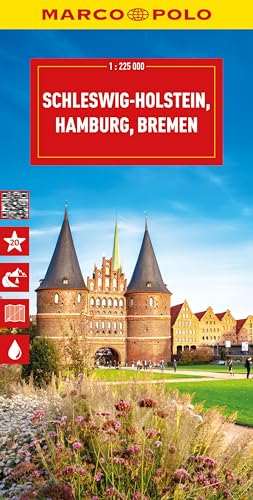 MARCO POLO Reisekarte Deutschland 01 Schleswig-Holstein 1:225.000: Hamburg, Bremen - Straßenkarte und Autokarte mit sehenswerten Strecken, Highlights und digitaler Erweiterung von MARCO POLO ein Imprint von MAIRDUMONT