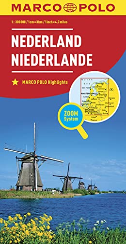 MARCO POLO Länderkarte Niederlande 1:300.000: Marco Polo Highlights. Zoom-System