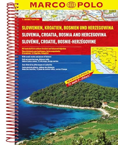 MARCO POLO Reiseatlas Slowenien, Kroatien, Bosnien und Herzegowina 1:300.000: Mit landschaftlich schönen Strecken und Sehenswürdigkeiten. ... Europateil (MARCO POLO Reiseatlanten)