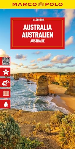 MARCO POLO Reisekarte Australien 1:4 Mio.: Straßenkarte und Autokarte mit sehenswerten Strecken, Highlights und digitaler Erweiterung (Marco Polo Maps)