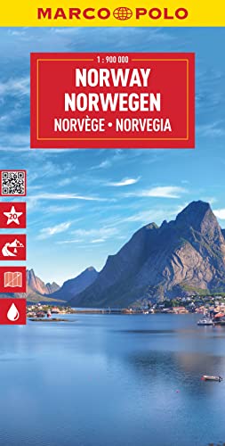 MARCO POLO Reisekarte Norwegen 1:900.000: Straßenkarte und Autokarte mit sehenswerten Strecken, Highlights und digitaler Erweiterung (Marco Polo Maps)