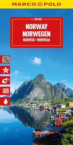 MARCO POLO Reisekarte Norwegen 1:900.000: Straßenkarte und Autokarte mit sehenswerten Strecken, Highlights und digitaler Erweiterung (Marco Polo Maps)