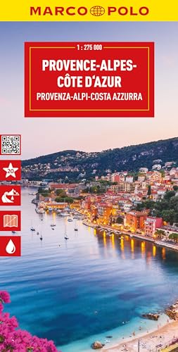 MARCO POLO Reisekarte Provence-Alpes-Côte d'Azur 1:275.000: Straßenkarte und Autokarte mit sehenswerten Strecken, Highlights und digitaler Erweiterung (Marco Polo Maps)