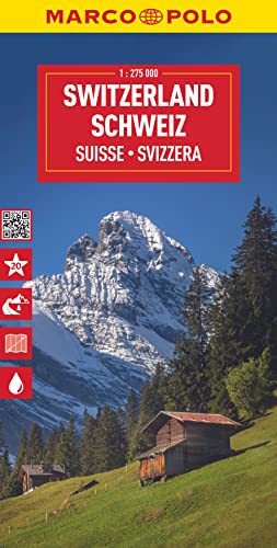 MARCO POLO Reisekarte Schweiz 1:275.000: Straßenkarte und Autokarte mit sehenswerten Strecken, Highlights und digitaler Erweiterung MARCO POLO Reisekarte Schweiz 1:275.000: Straßenkarte und Autokarte mit sehenswerten Strecken, Highlights und digitaler Erweiterung