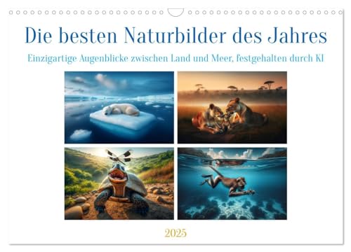 Die besten Naturbilder des Jahres - Einzigartige Augenblicke (Wandkalender 2025 DIN A3 quer), CALVENDO Monatskalender von CALVENDO