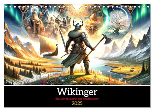 Wikinger - Ein Jahr im Leben der Nordmänner (Wandkalender 2025 DIN A4 quer), CALVENDO Monatskalender