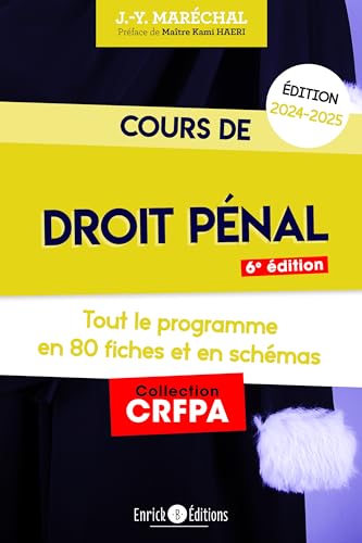 Cours de droit pénal 2024-2025: Tout le programme en 80 fiches et en schémas