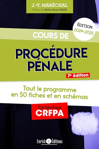 Cours de procédure pénale 2024-2025: Tout le programme en 50 fiches et en schémas
