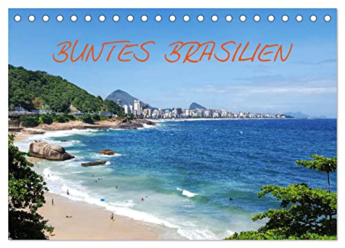Buntes Brasilien (Tischkalender 2024 DIN A5 quer), CALVENDO Monatskalender von CALVENDO