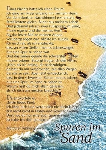 Spuren im Sand - Die Postkarte. Verpackungseinheit von Brunnen-Verlag, Gießen