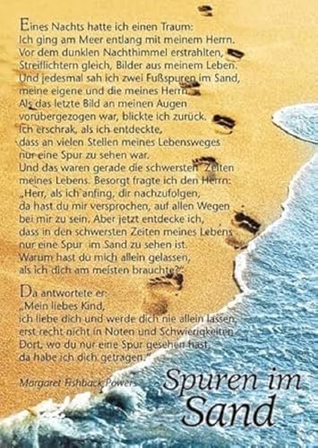Spuren im Sand, 12 Postkarten von Brunnen-Verlag, Gießen