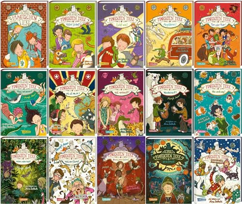 Die Schule der magischen Tiere: 15 Bände im Set + 1 exklusives Postkartenset
