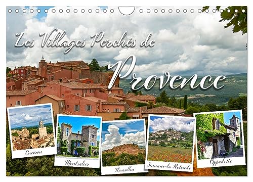 Les villages perchés de Provence (Wandkalender 2024 DIN A4 quer), CALVENDO Monatskalender von CALVENDO
