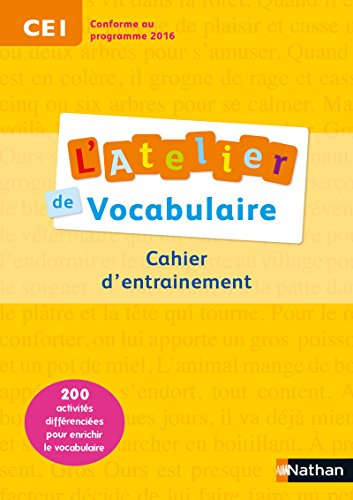 Atelier de vocabulaire CE1 Cahier d'exercices von NATHAN