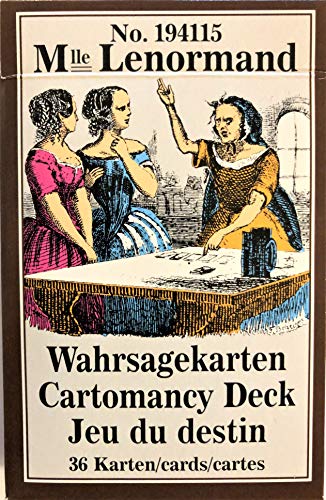 Mlle Lenormand Wahrsagekarten No. 194115 (Lenormand Wahrsagekarten): 36 Karten mit Anleitung - Cartomancy Deck - Jeu du destin