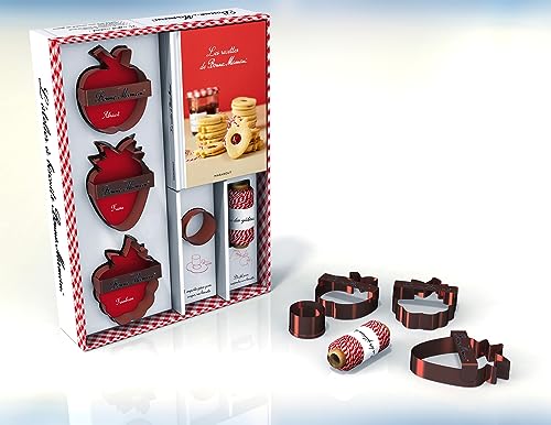 Coffret l'atelier biscuits de Bonne Maman: Coffret avec 3 emporte-pièces, 1 coupe-biscuit, 1 bobine de fil et 1 livre de recettes von MARABOUT
