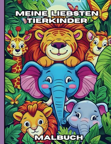 "Mein Tierparadies Malbuch für Kinder": 50 Fantastisch Tierzeichnungen zum Ausmalen und Lernen für Kinder von 4-12 Jahren