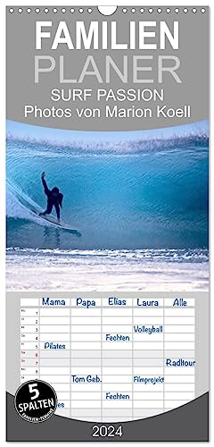 Familienplaner 2024 - SURF PASSION 2024 Photos von Marion Koell mit 5 Spalten (Wandkalender, 21 cm x 45 cm) CALVENDO