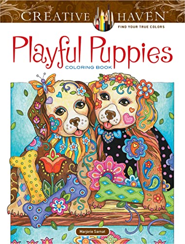 Creative Haven Playful Puppies Coloring Book (Creative Haven Coloring Books) von Dover Publications