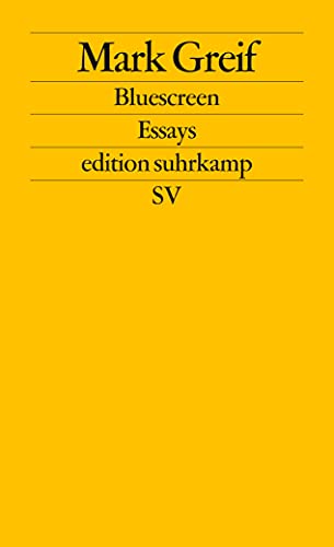 Bluescreen: Essays (edition suhrkamp)