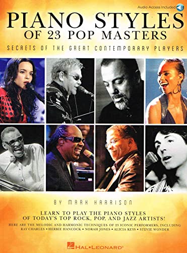 Piano Styles Of 23 Pop Masters: Secrets Of The Great Contemporary Players: Noten, CD für Klavier