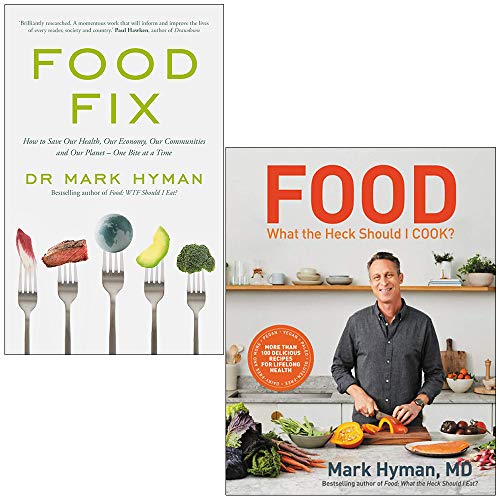 Food Fix & Food What the Heck Should I Cook By Mark Hyman 2 Books Collection Set