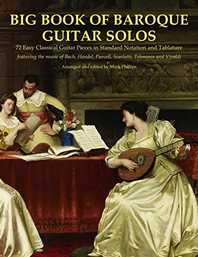 Big Book of Baroque Guitar Solos: 72 Easy Classical Guitar Pieces in Standard Notation and Tablature, Featuring the Music of Bach, Handel, Purcell, Scarlatti, Telemann and Vivaldi Big Book of Baroque Guitar Solos: 72 Easy Classical Guitar Pieces in Standard Notation and Tablature, Featuring the Music of Bach, Handel, Purcell, Scarlatti, Telemann and Vivaldi