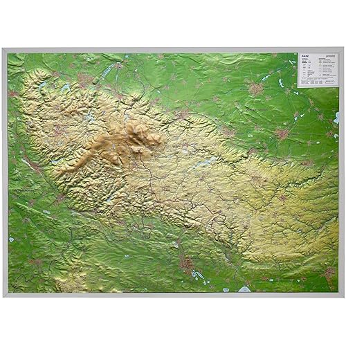 Relief Harz 1:110.000: Tiefgezogenes Kunststoffrelief von georelief Vertriebs GbR