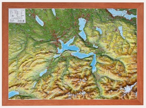Relief Zentralschweiz klein 1:200.000 Holzrahmen: Tiefgezogenes Kunststoffrelief Relief Zentralschweiz klein 1:200.000 Holzrahmen: Tiefgezogenes Kunststoffrelief von georelief Vertriebs GbR