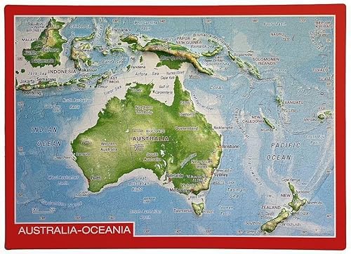 Reliefpostkarte Australien