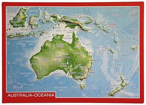 Reliefpostkarte Australien von georelief Vertriebs GbR