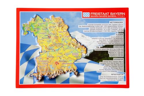 Reliefpostkarte Bayern: Wenn Bayern nicht die berge hätt . . .Tiefgezogene Reliefpostkarte Reliefpostkarte Bayern: Wenn Bayern nicht die berge hätt . . .Tiefgezogene Reliefpostkarte