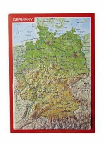 Reliefpostkarte Deutschland: Tiefgezogene Reliefpostkarte Reliefpostkarte Deutschland: Tiefgezogene Reliefpostkarte
