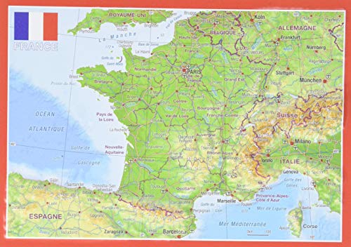 Reliefpostkarte Frankreich: Tiefgezogene Reliefpostkarte