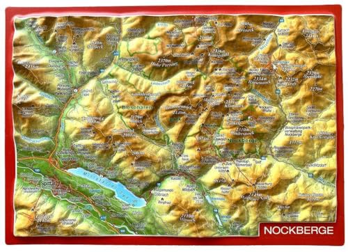 Reliefpostkarte Nockberge: Tiefgezogene Reliefpostkarte von georelief Vertriebs GbR