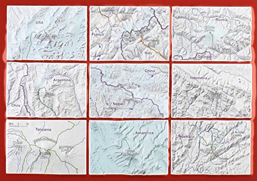 Reliefpostkarte Seven Summits