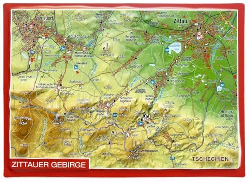 Zittauer Gebirge: Tiefgezogene Reliefpostkarte Zittauer Gebirge: Tiefgezogene Reliefpostkarte von georelief Vertriebs GbR