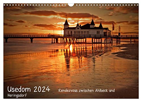 Usedom 2024 Rendezvous zwischen Ahlbeck und Heringsdorf (Wandkalender 2024 DIN A3 quer), CALVENDO Monatskalender von CALVENDO