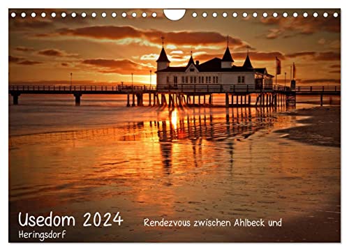 Usedom 2024 Rendezvous zwischen Ahlbeck und Heringsdorf (Wandkalender 2024 DIN A4 quer), CALVENDO Monatskalender