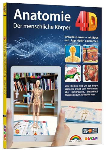Anatomie 4D - der menschliche Körper mit APP zum virtuellen Rundgang: Virtuelles Lernen - mit Buch und App tiefer eintauchen. Viele Themen rund um den ... Muskeln bis zum Aufbau der Haut Anatomie 4D - der menschliche Körper mit APP zum virtuellen Rundgang: Virtuelles Lernen - mit Buch und App tiefer eintauchen. Viele Themen rund um den ... Muskeln bis zum Aufbau der Haut